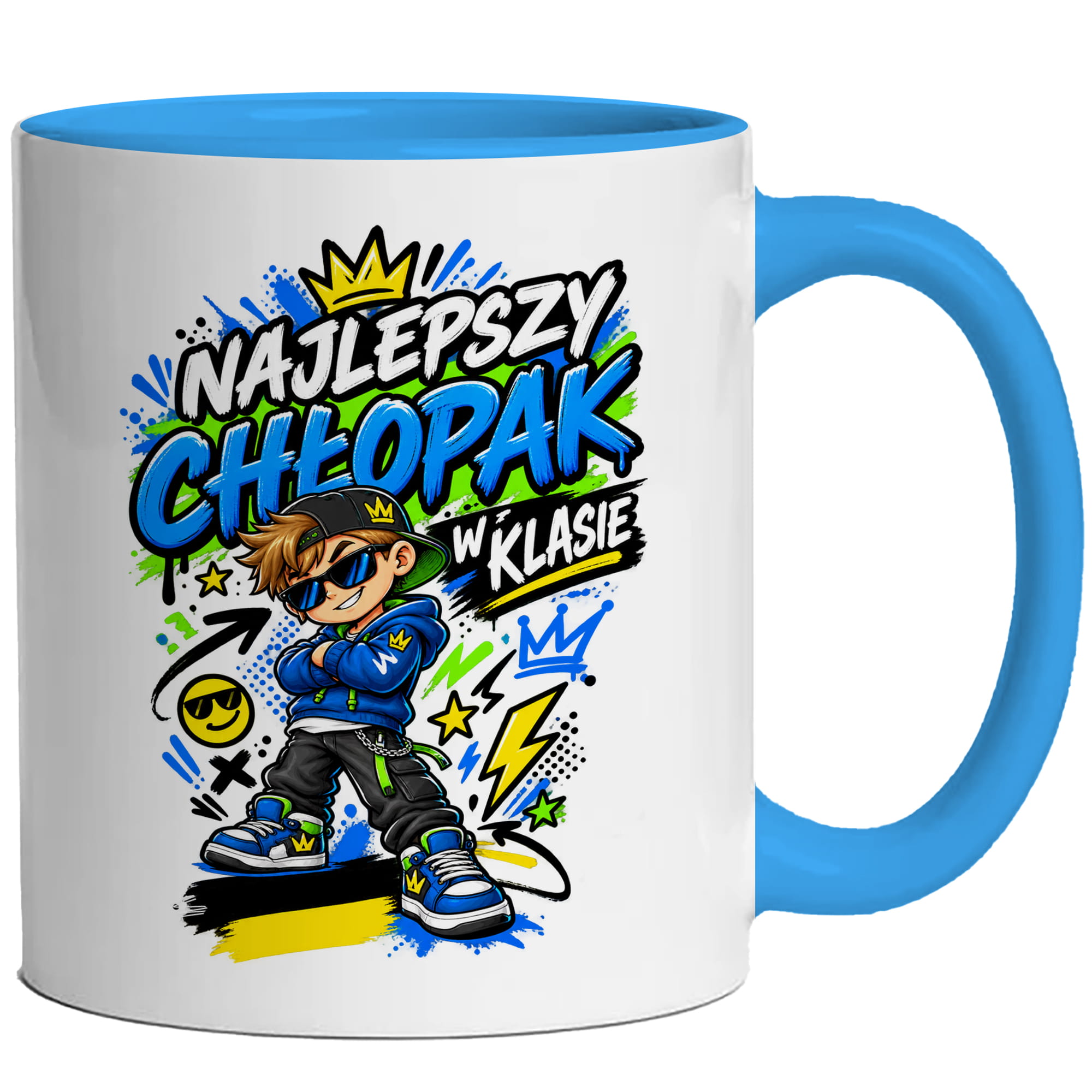 Najlepszy Chłopak w klasie kubek ucho kolor kolor jasnoniebieski