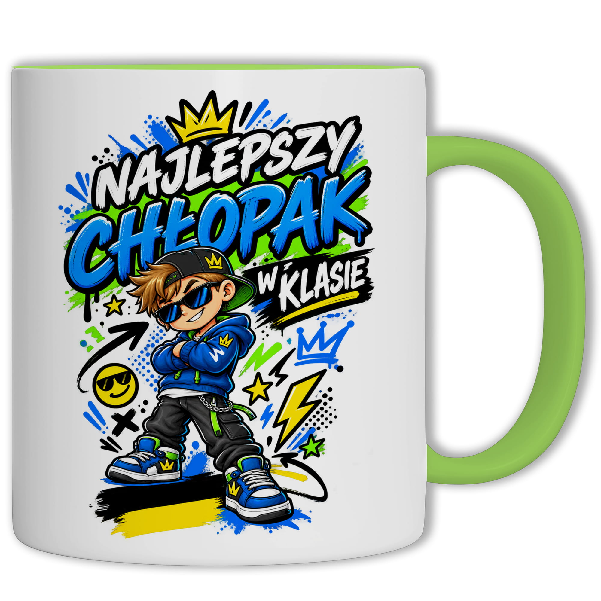 Najlepszy Chłopak w klasie kubek ucho kolor kolor zielony