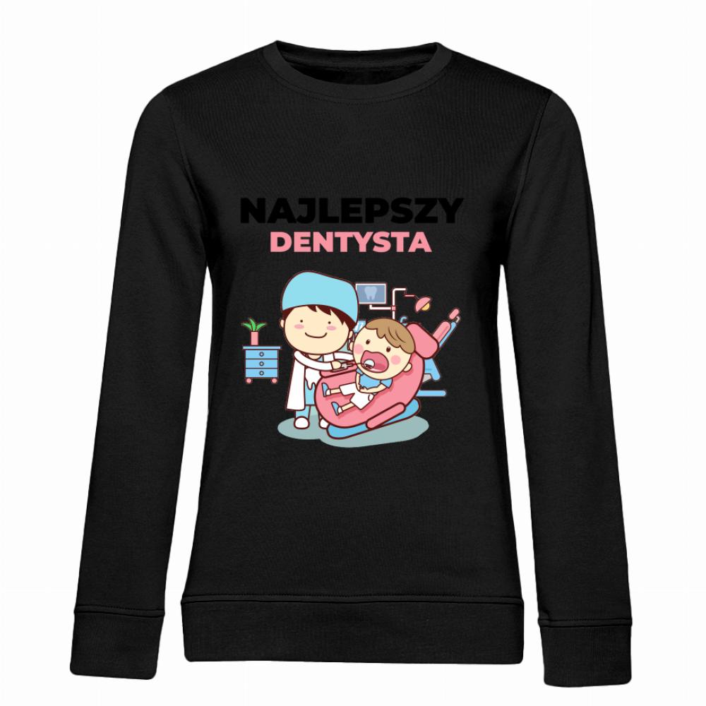 Najlepszy Dentysta bluza damska bez kaptura kolor różowy
