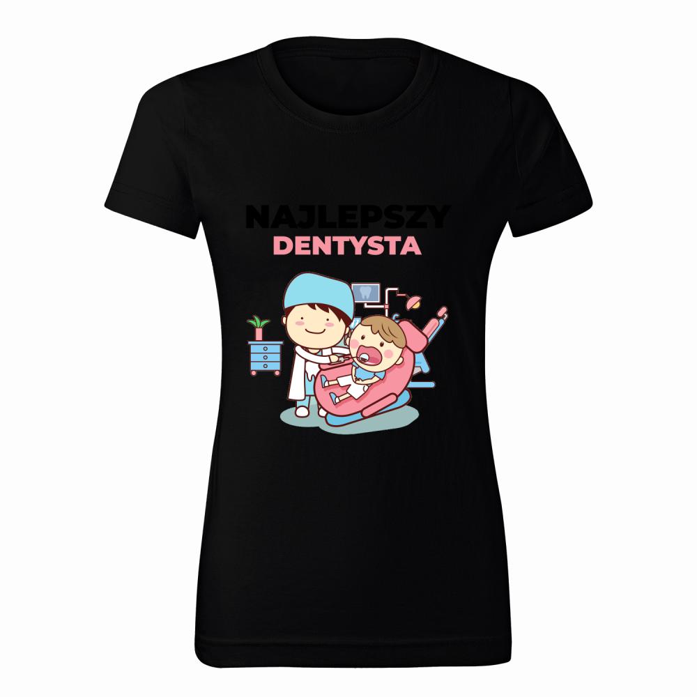 Najlepszy Dentysta koszulka damska kolor czarnyy