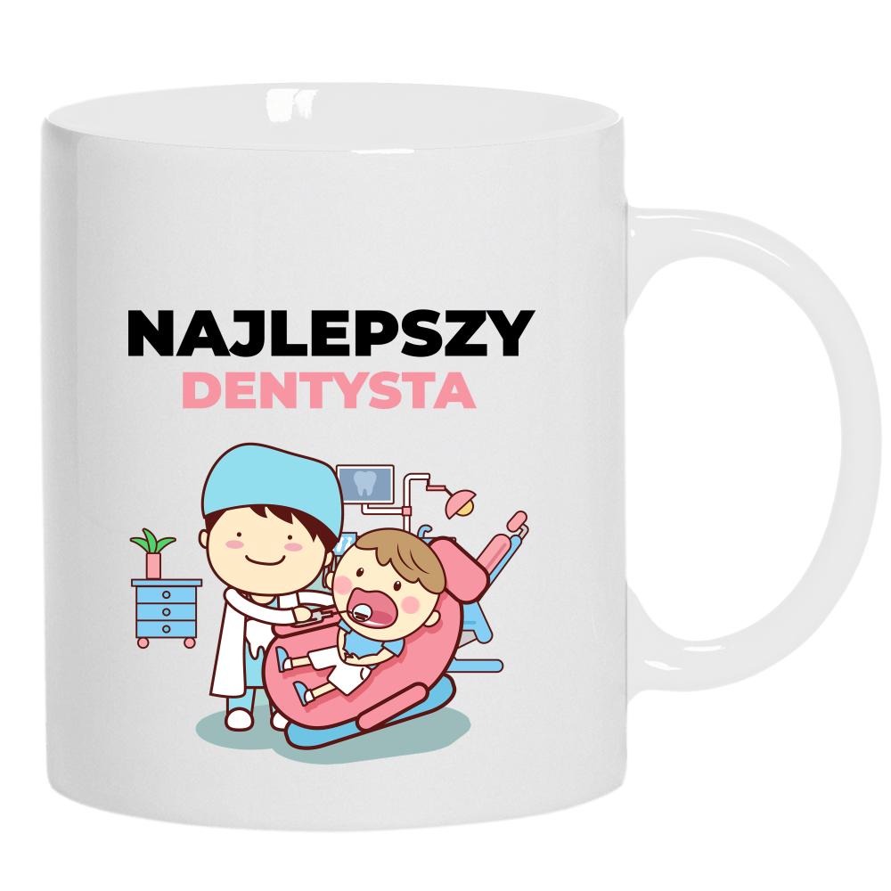 Najlepszy Dentysta kubek ucho kolor kolor biały