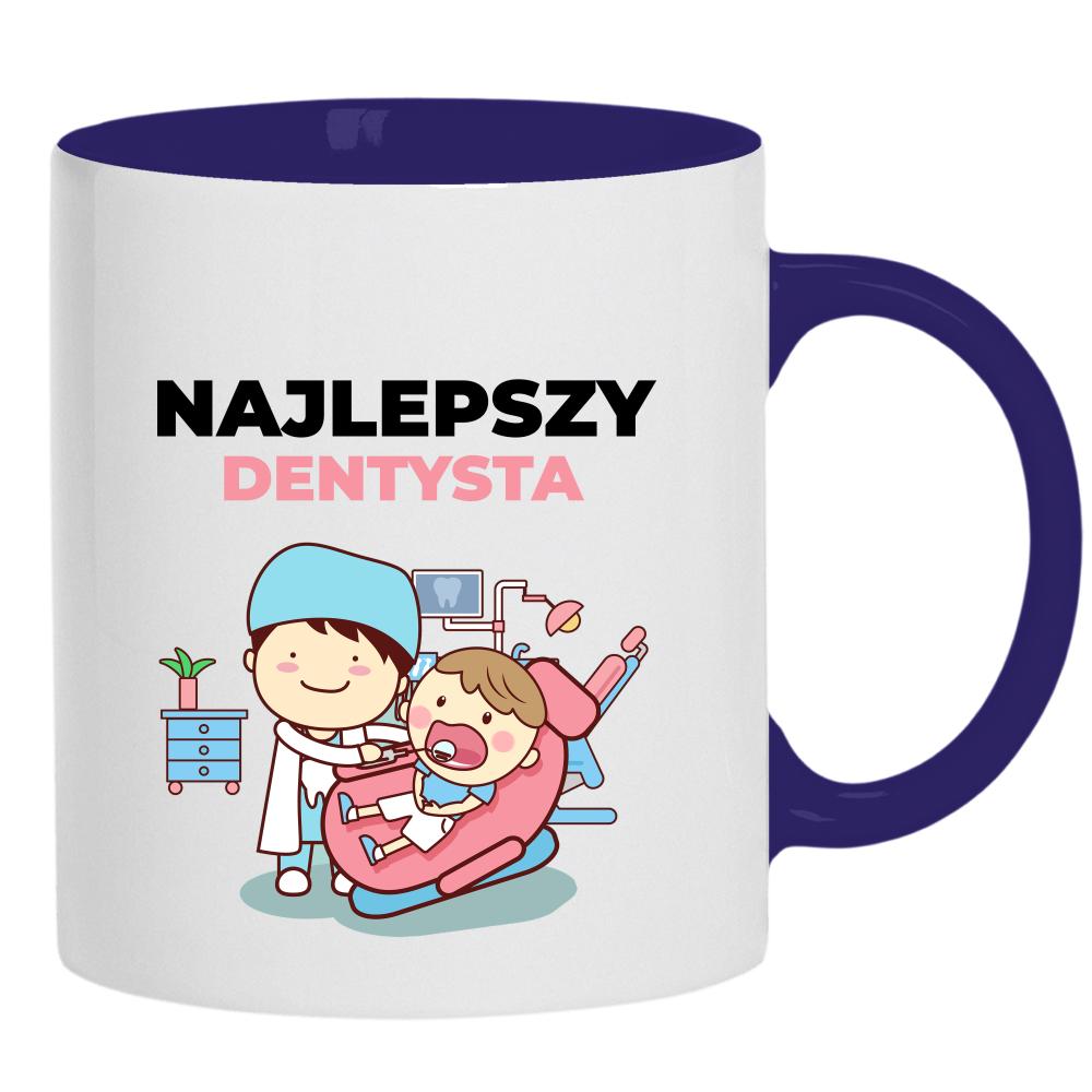 Najlepszy Dentysta kubek ucho kolor kolor navy