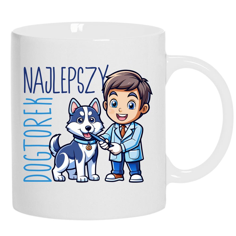 Najlepszy doktorek kubek ucho kolor kolor biały