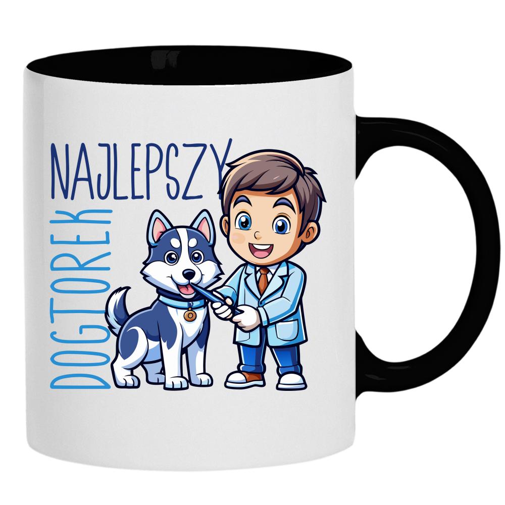 Najlepszy doktorek kubek ucho kolor kolor czarnyy