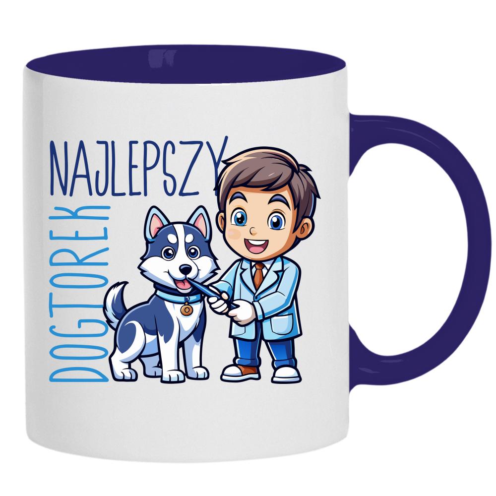 Najlepszy doktorek kubek ucho kolor kolor navy