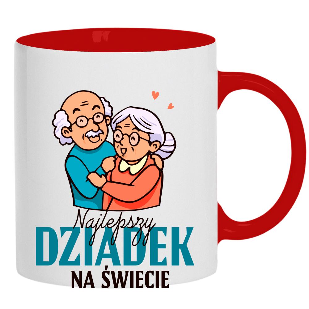 Najlepszy dziadek na świecie 2 kubek ucho kolor