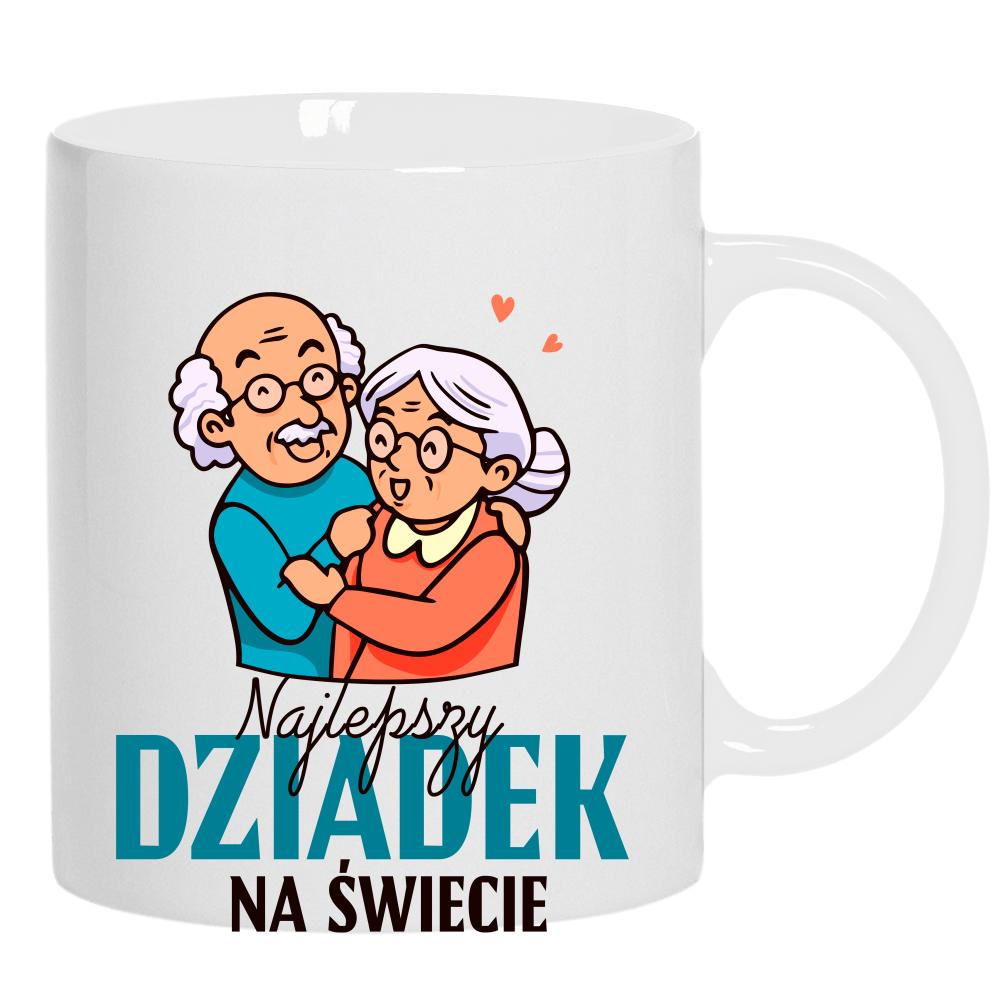 Najlepszy dziadek na świecie 2 kubek ucho kolor kolor biały
