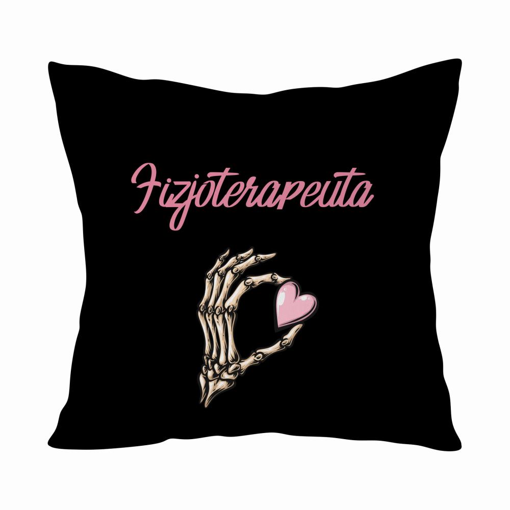 Najlepszy fizjoterapeuta pod słońcem poduszka kolor biały