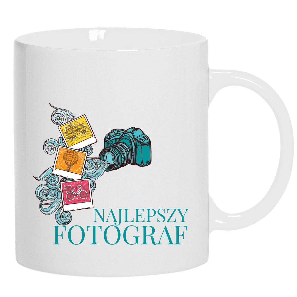Najlepszy Fotograf kubek ucho kolor kolor biały