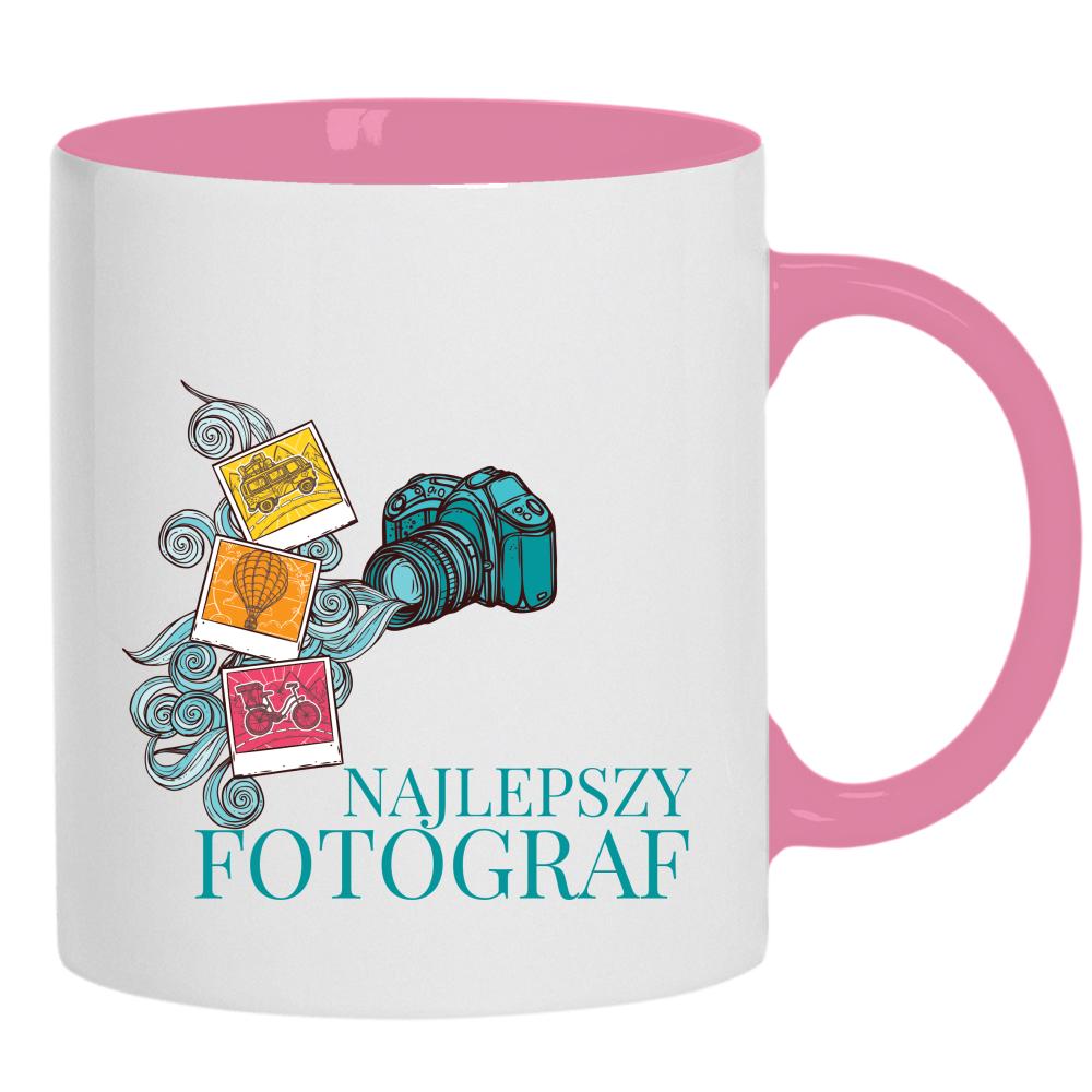 Najlepszy Fotograf kubek ucho kolor kolor różowy