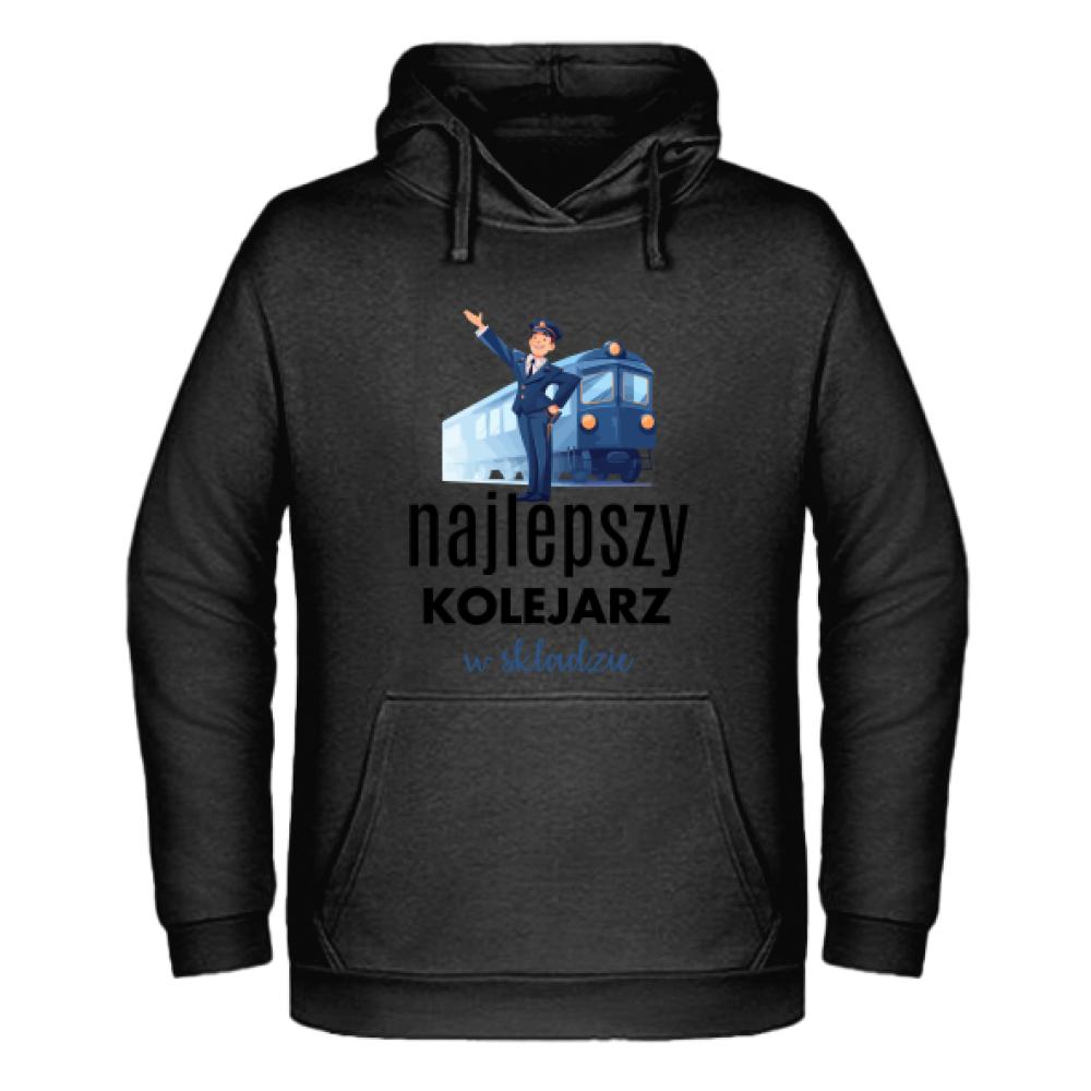 Najlepszy Kolejarz w składzie bluza męska z kapturem
