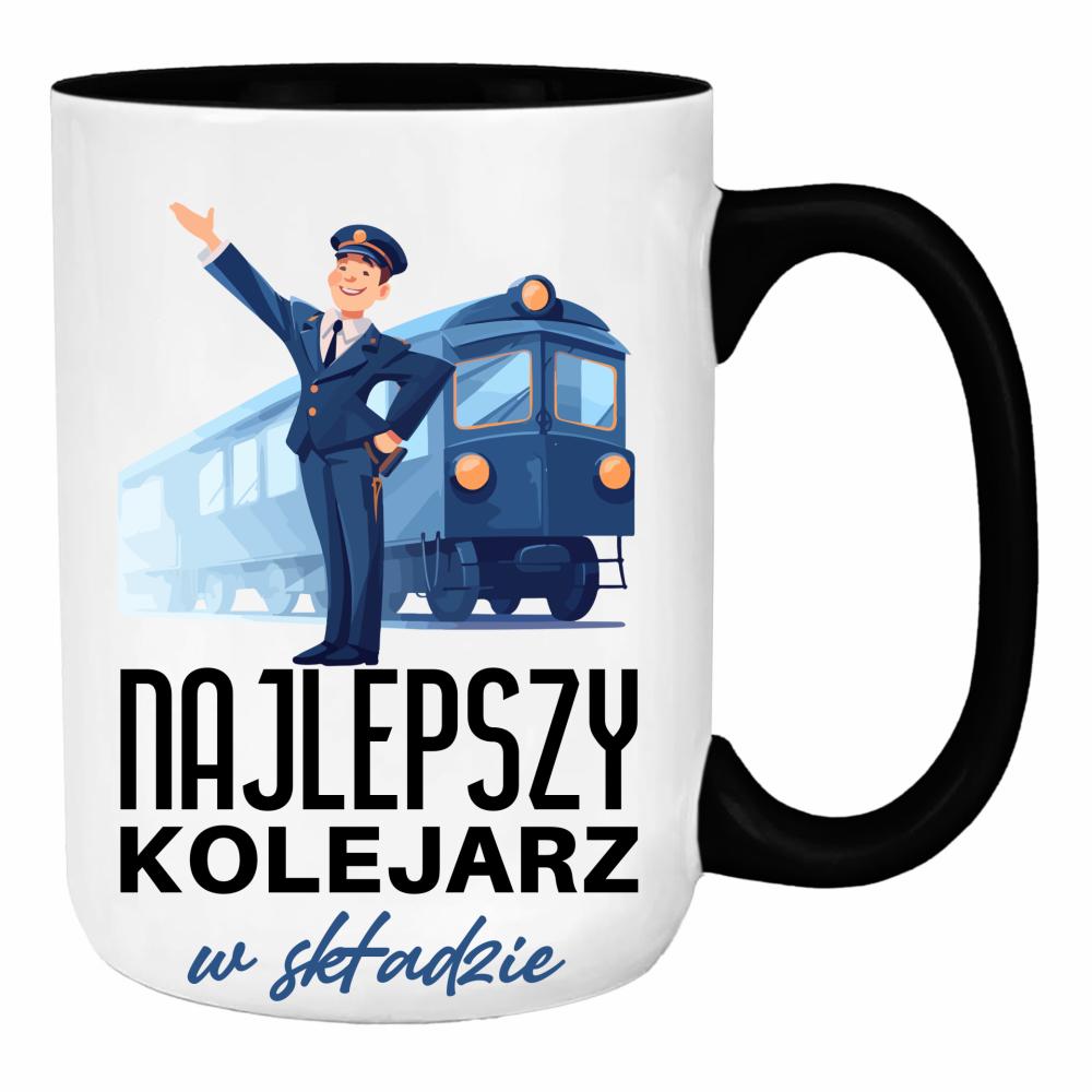 Najlepszy kolejarz duży kubek ucho kolor
