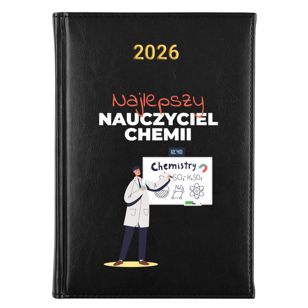 Najlepszy nauczyciel chemii 2 kalendarz książkowy a5 2026
