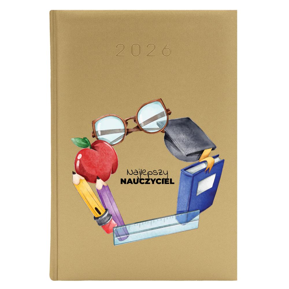 Najlepszy nauczyciel kalendarz zloty a5