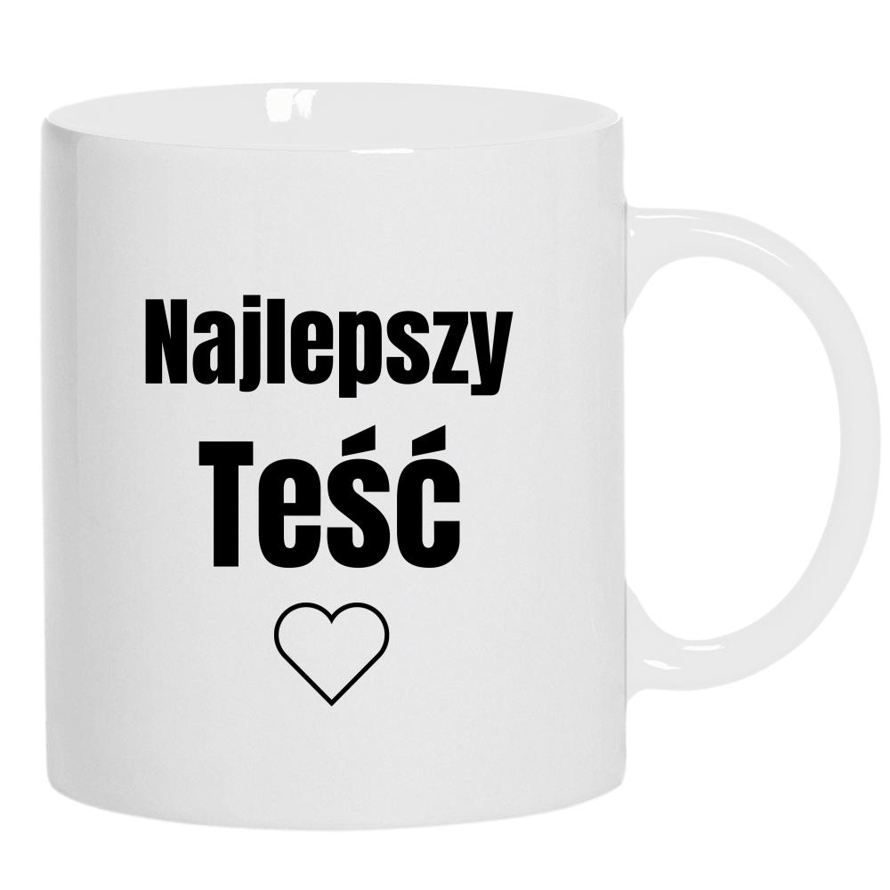 Najlepszy Teść kubek ucho kolor kolor biały