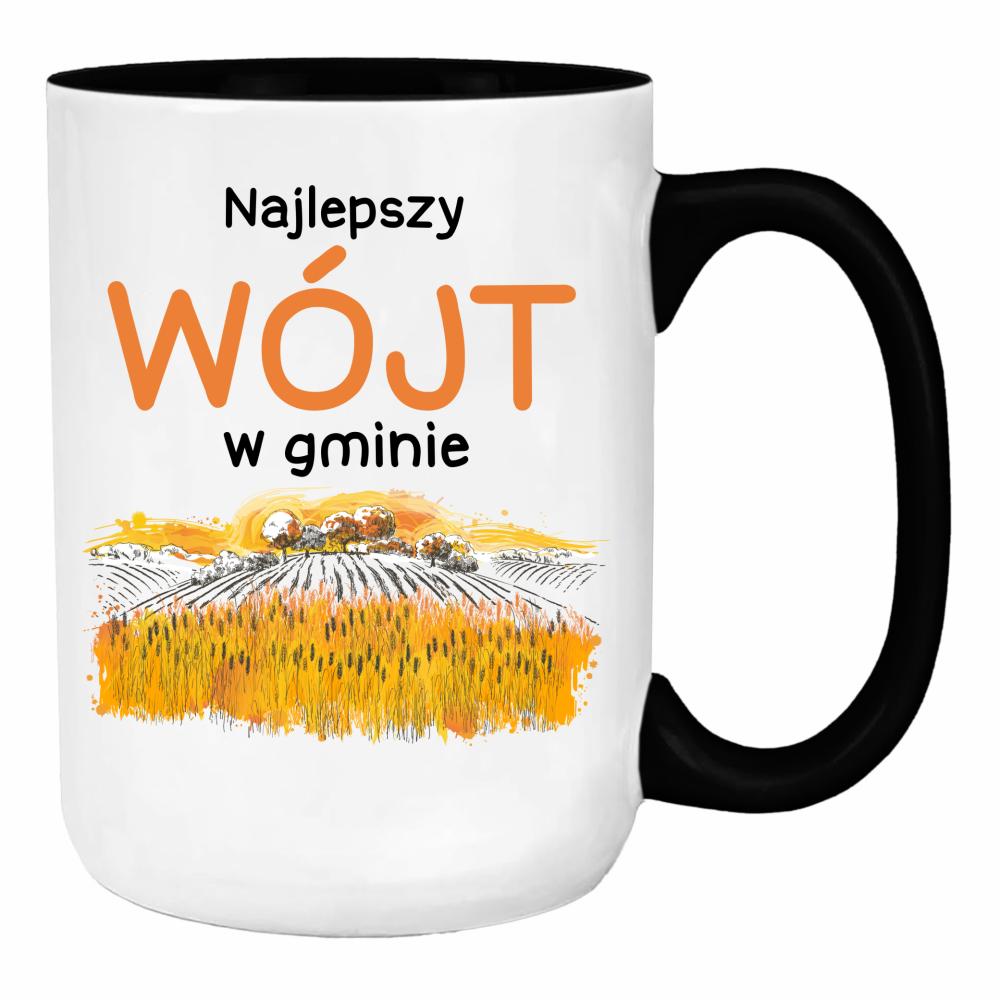 Najlepszy Wójt w gminie duży kubek ucho kolor kolor czarnyy