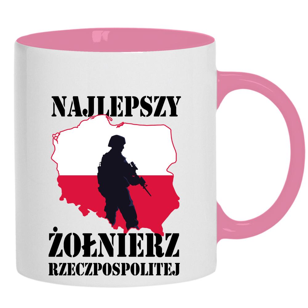 Najlepszy Żołnierz RP kubek ucho kolor kolor różowy
