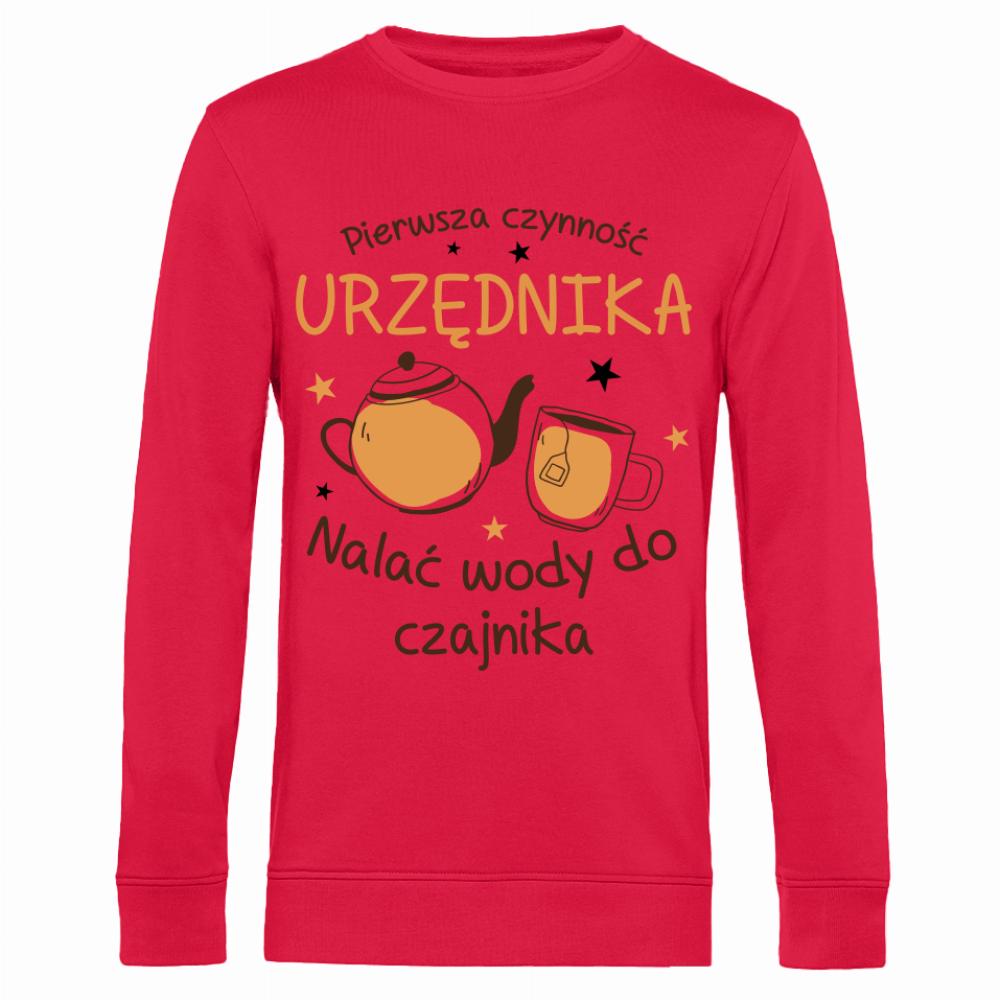 Nalać wody do czajnika! bluza męska bez kaptura kolor czerwony