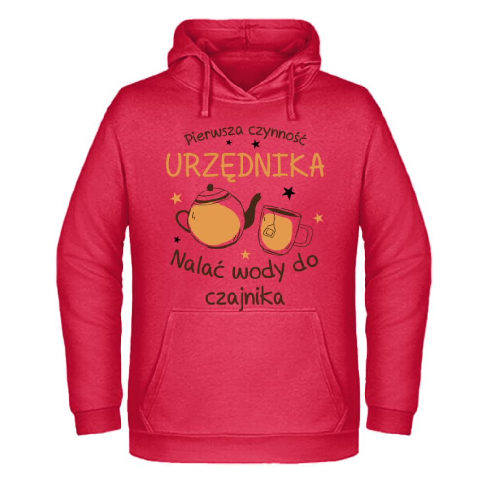 Nalać wody do czajnika! bluza męska z kapturem kolor czerwony