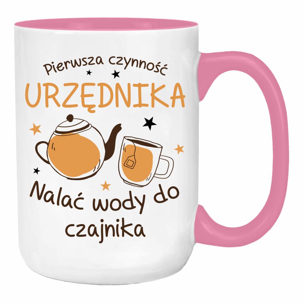Nalać wody do czajnika! duży kubek ucho kolor kolor różowy