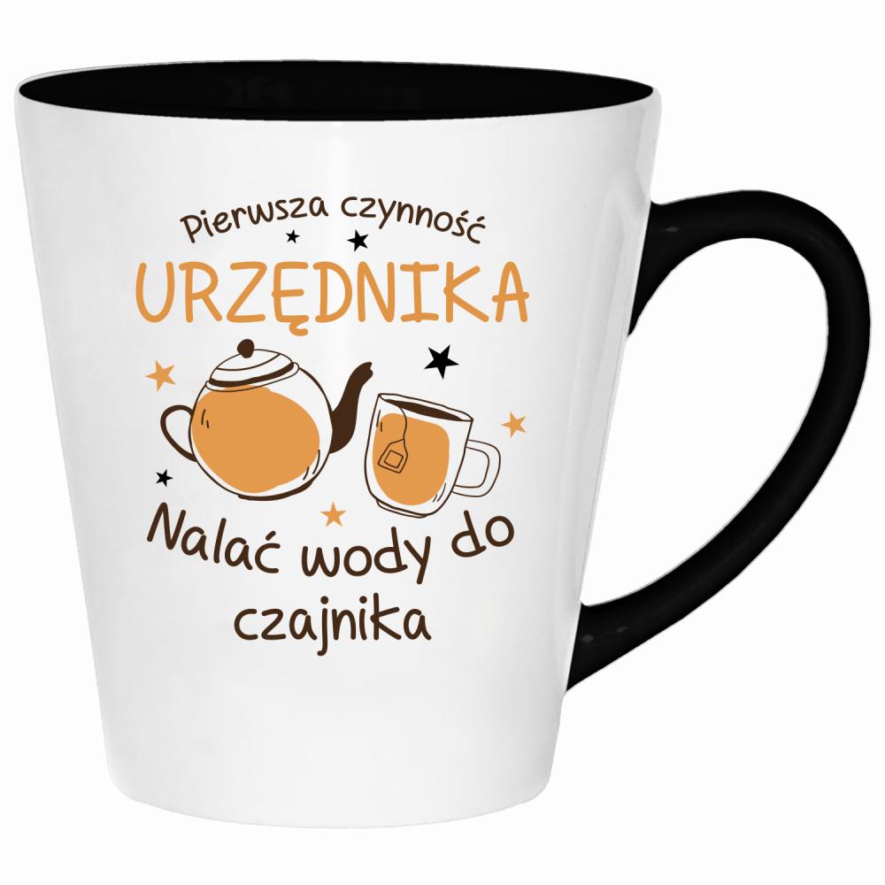 Nalać wody do czajnika! kubek latte kolor czarnyy