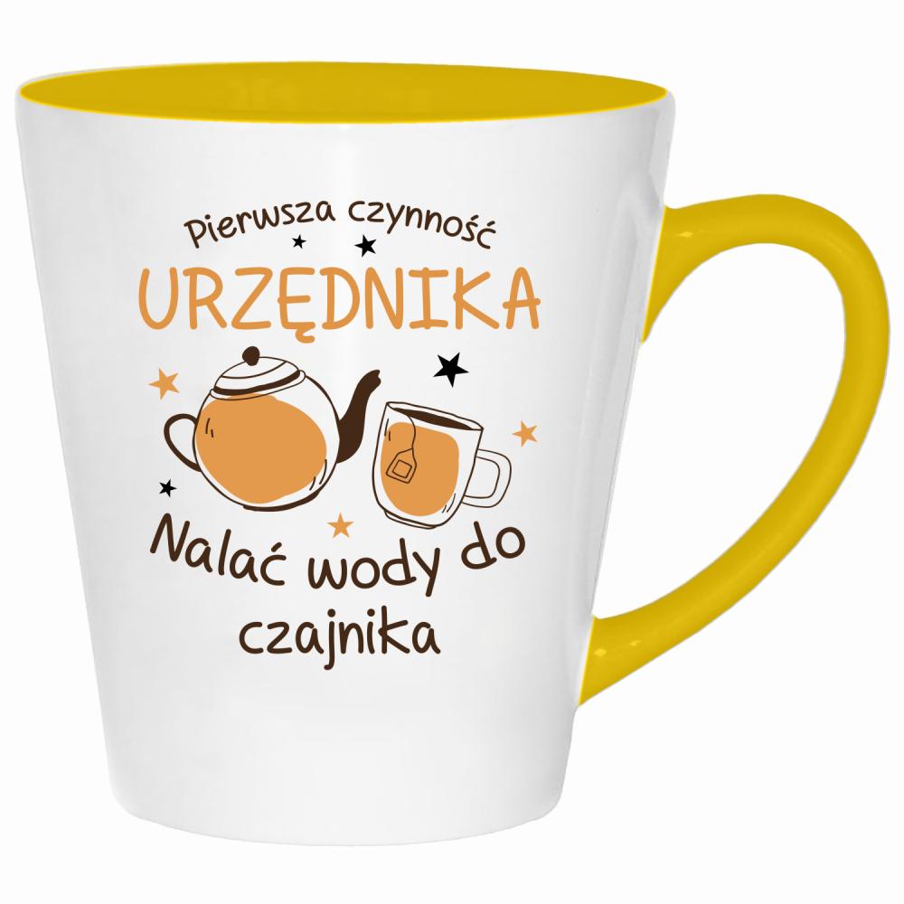 Nalać wody do czajnika! kubek latte kolor żółtyy