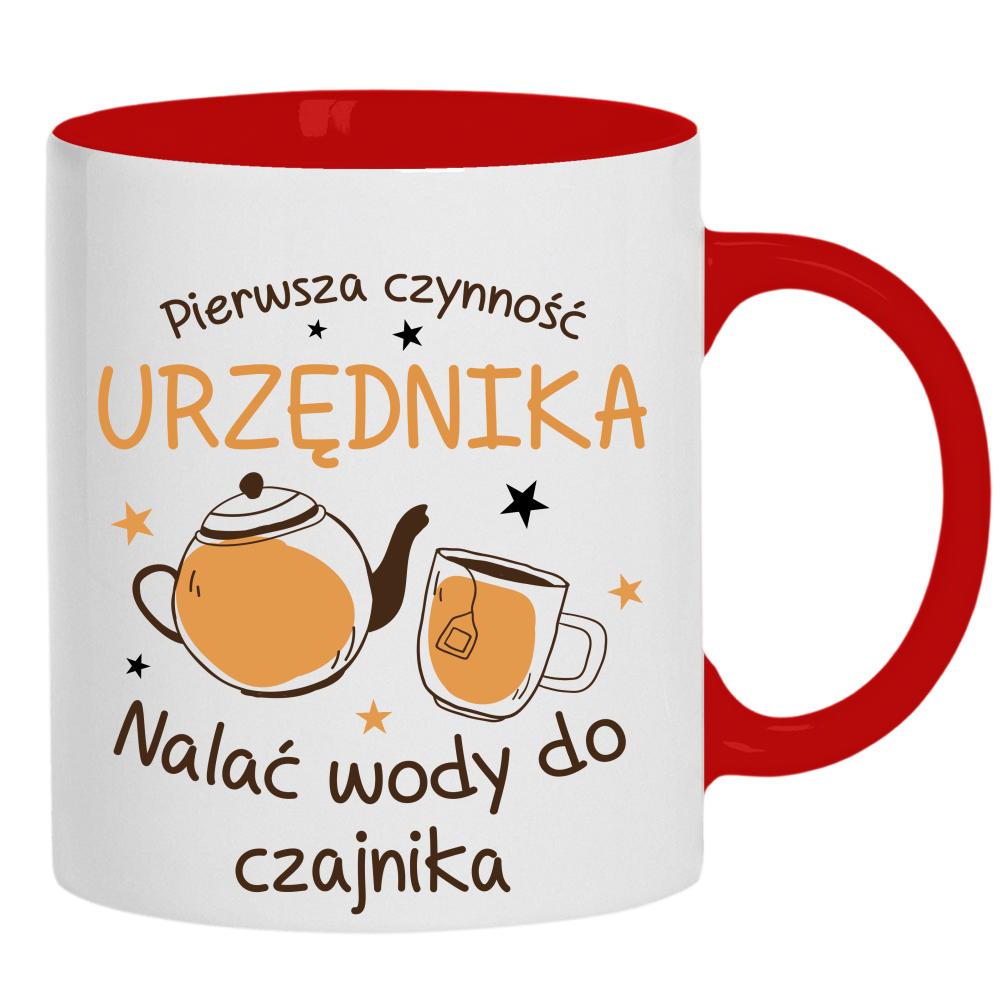 Nalać wody do czajnika! kubek ucho kolor kolor czerwony latte