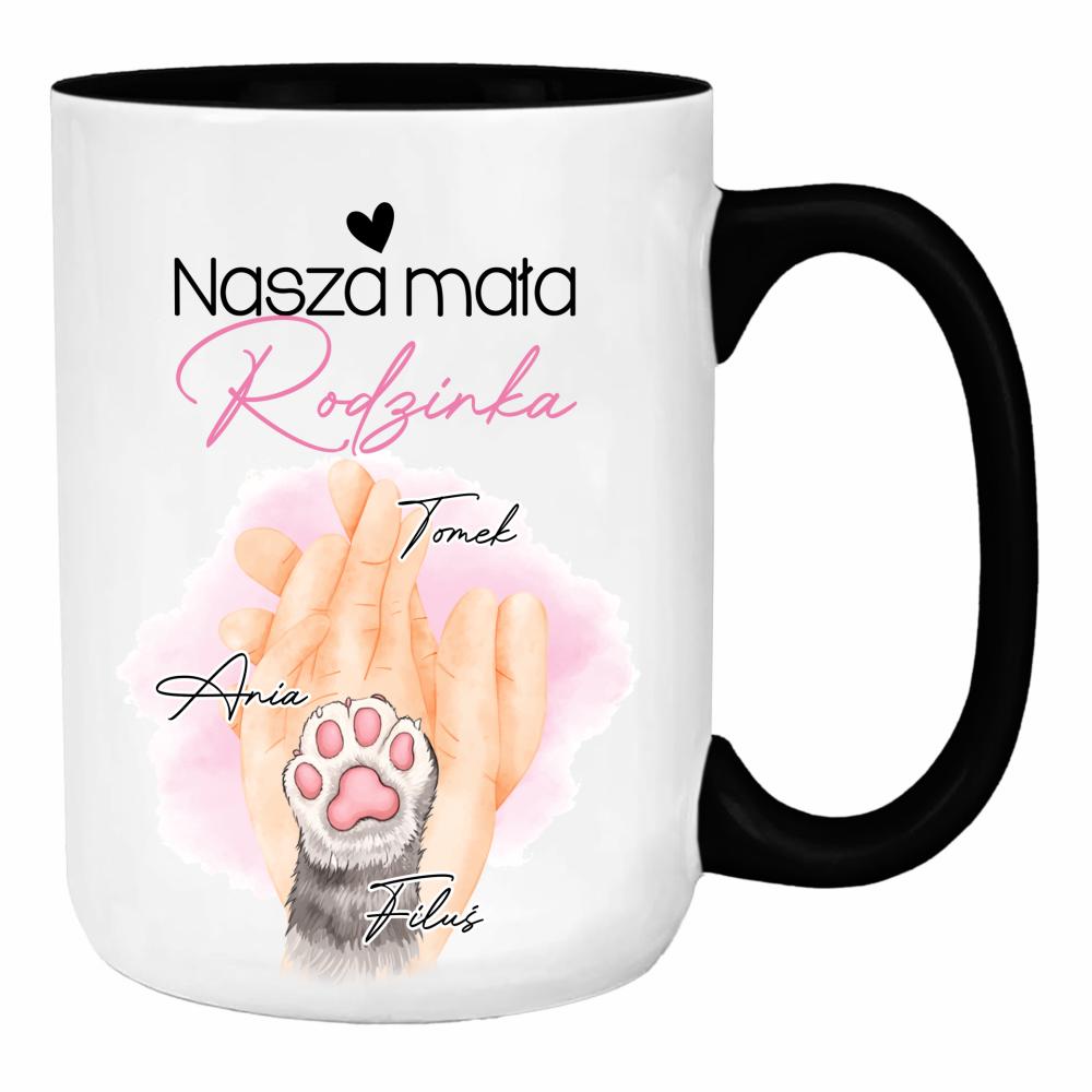 Nasza mała rodzinka duży kubek ucho kolor kolor biały