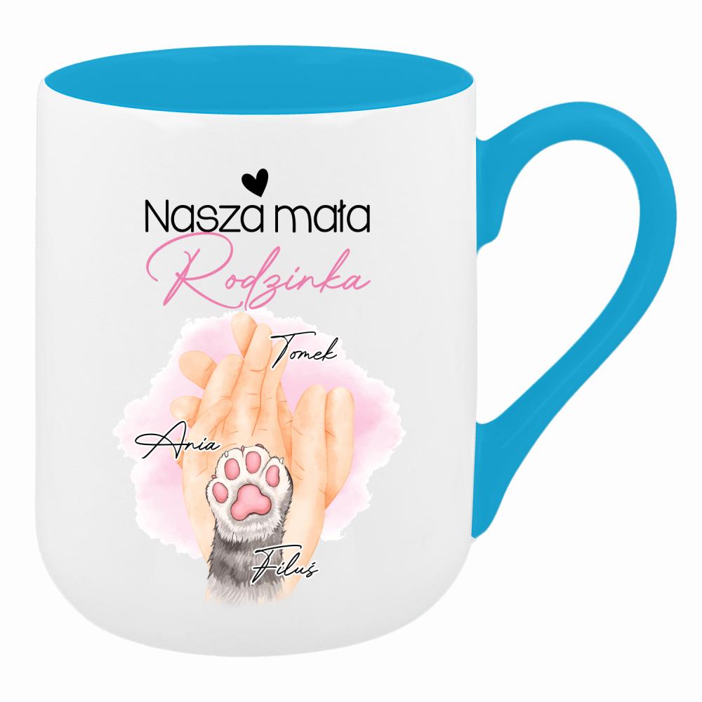 Nasza mała rodzinka kubek coffee kolor turkusowy