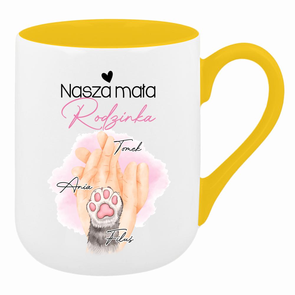 Nasza mała rodzinka kubek coffee kolor żółty