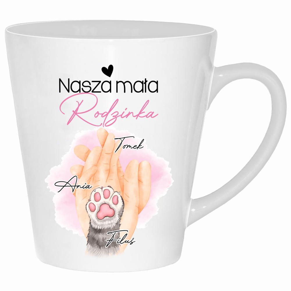 Nasza mała rodzinka kubek latte kolor biały