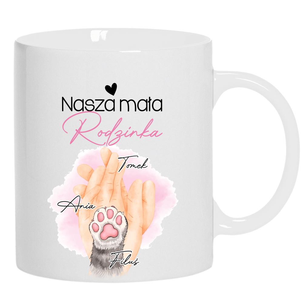 Nasza mała rodzinka kubek ucho kolor kolor biały