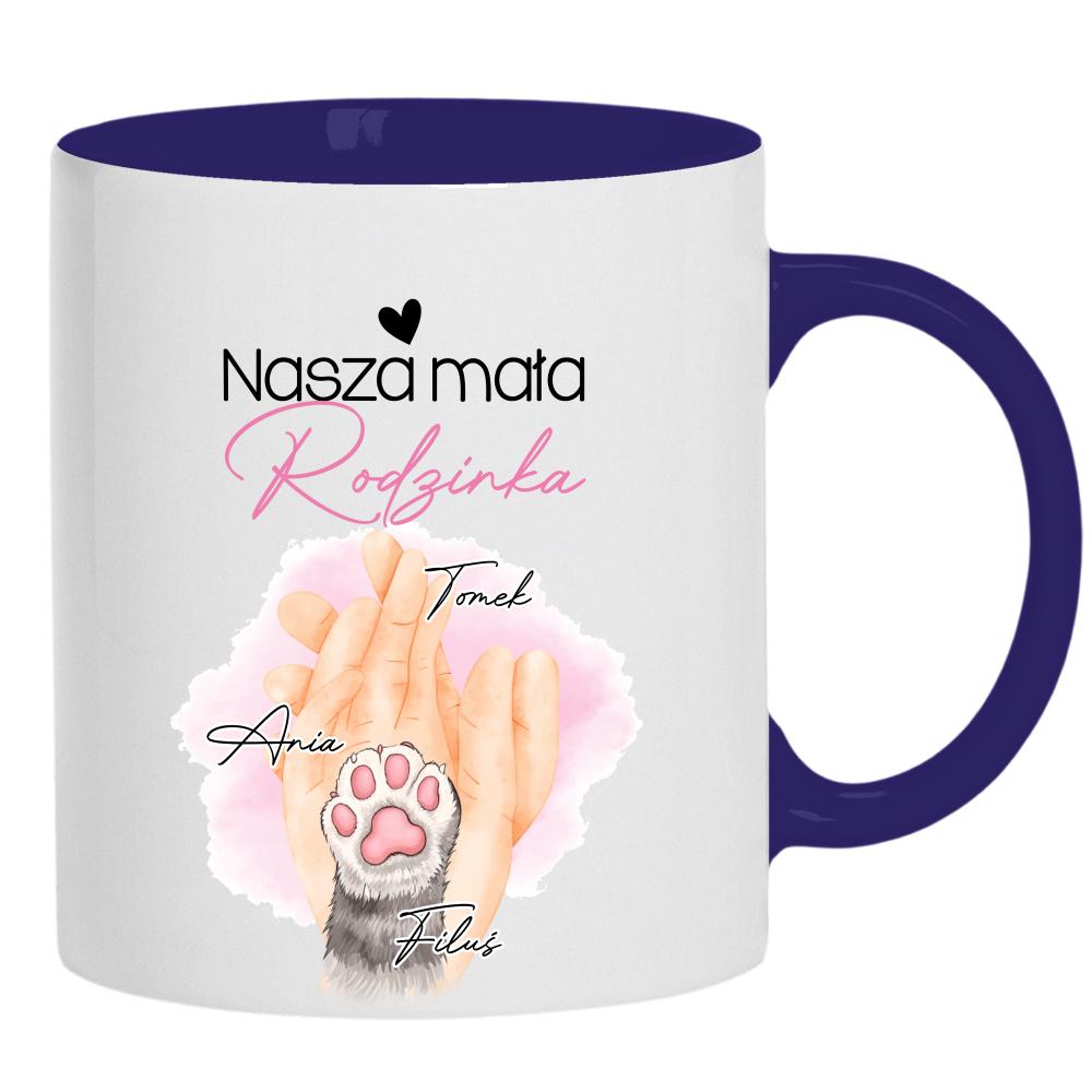 Nasza mała rodzinka kubek ucho kolor kolor navy
