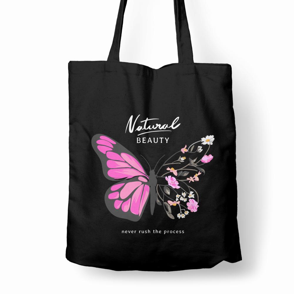 Natural Beauty Różowy torba bawełniana