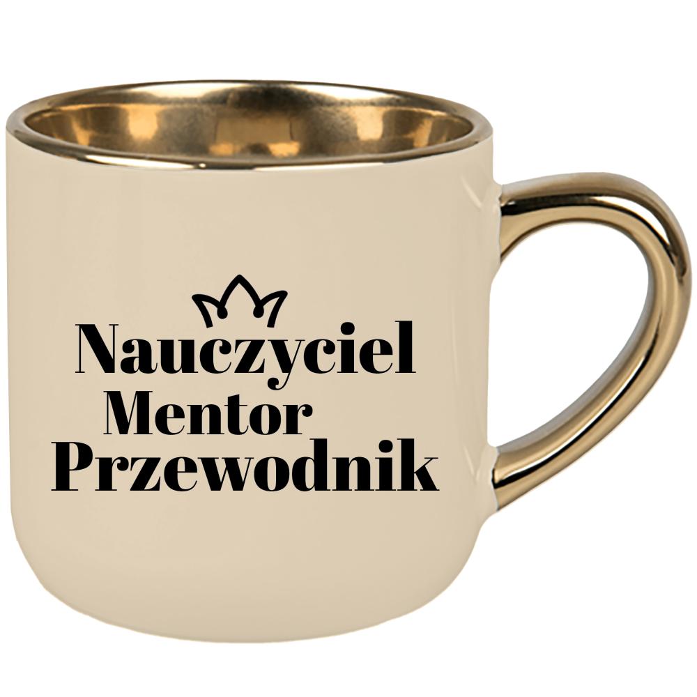 Nauczyciel, Mentor, Przewodnik kubek elegant duży kolor kremowy