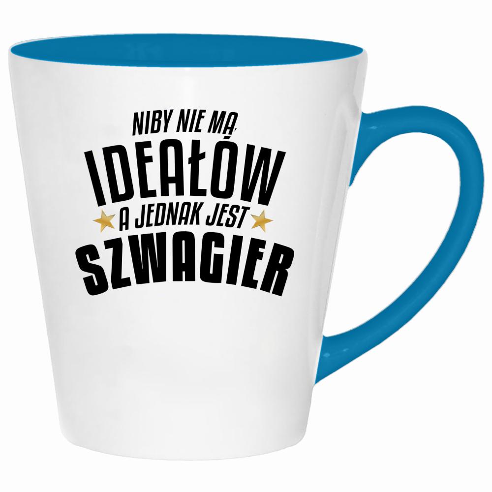 Niby nie ma ideałów, a jest szwagier kubek latte kolor turkus