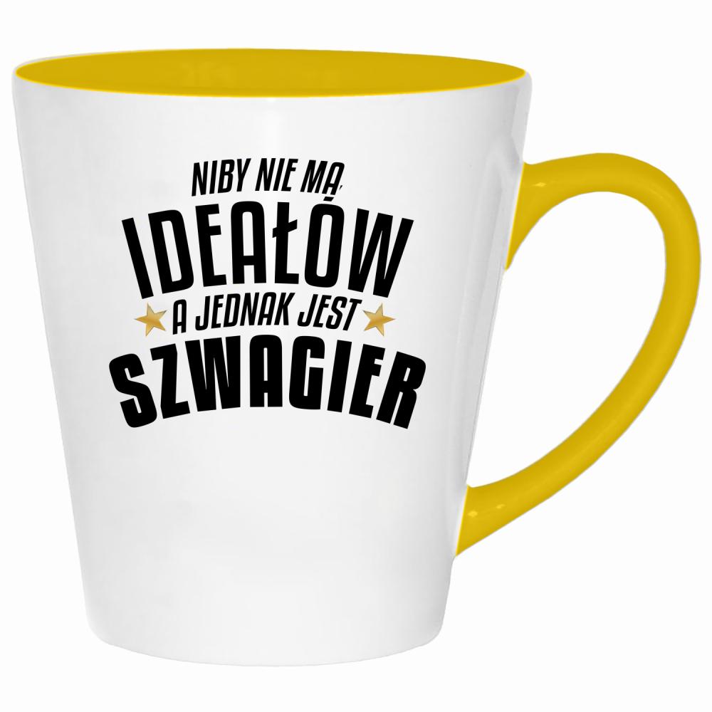 Niby nie ma ideałów, a jest szwagier kubek latte kolor żółtyy