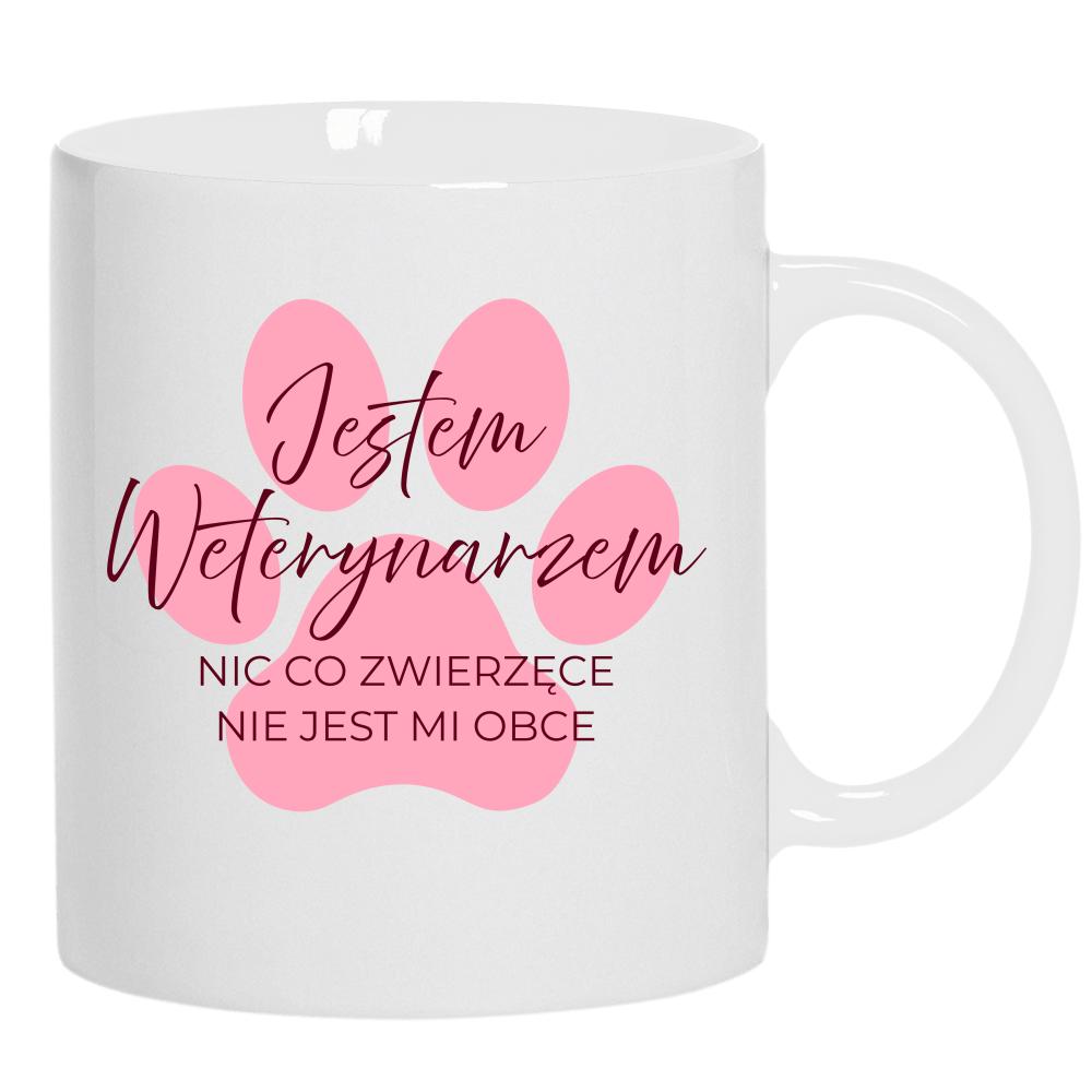 Nic co zwierzęce nie jest mi obce kubek ucho kolor kolor biały