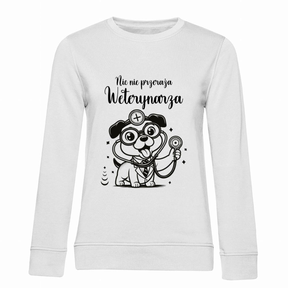 Nic nie przeraża Weterynarza bluza damska bez kaptura