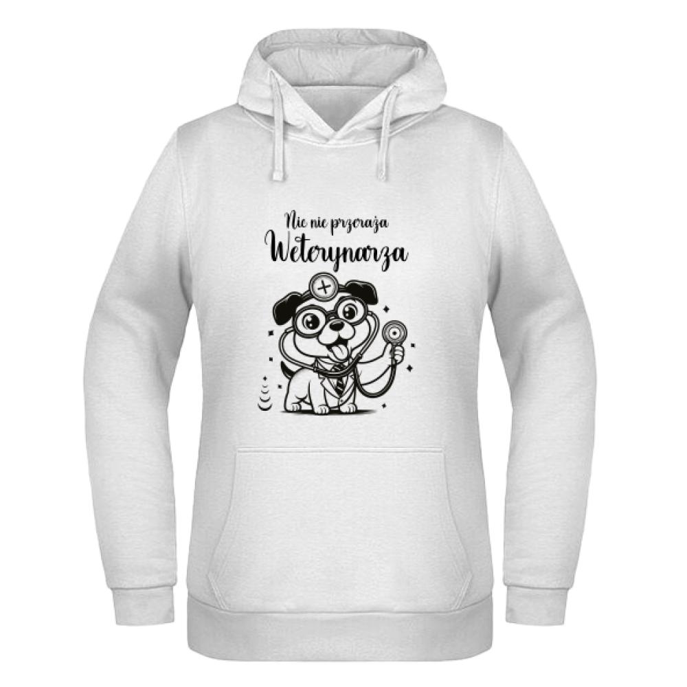 Nic nie przeraża Weterynarza bluza damska z kapturem