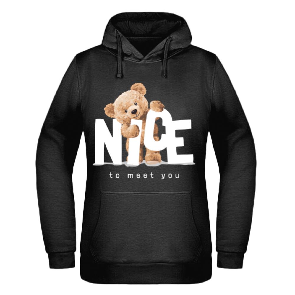 Nice to Meet You bluza damska z kapturem
