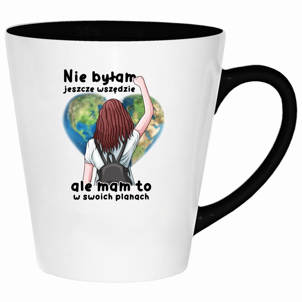 Nie byłam jeszcze wszędzie ale mam to planach kubek latte kolor różowy