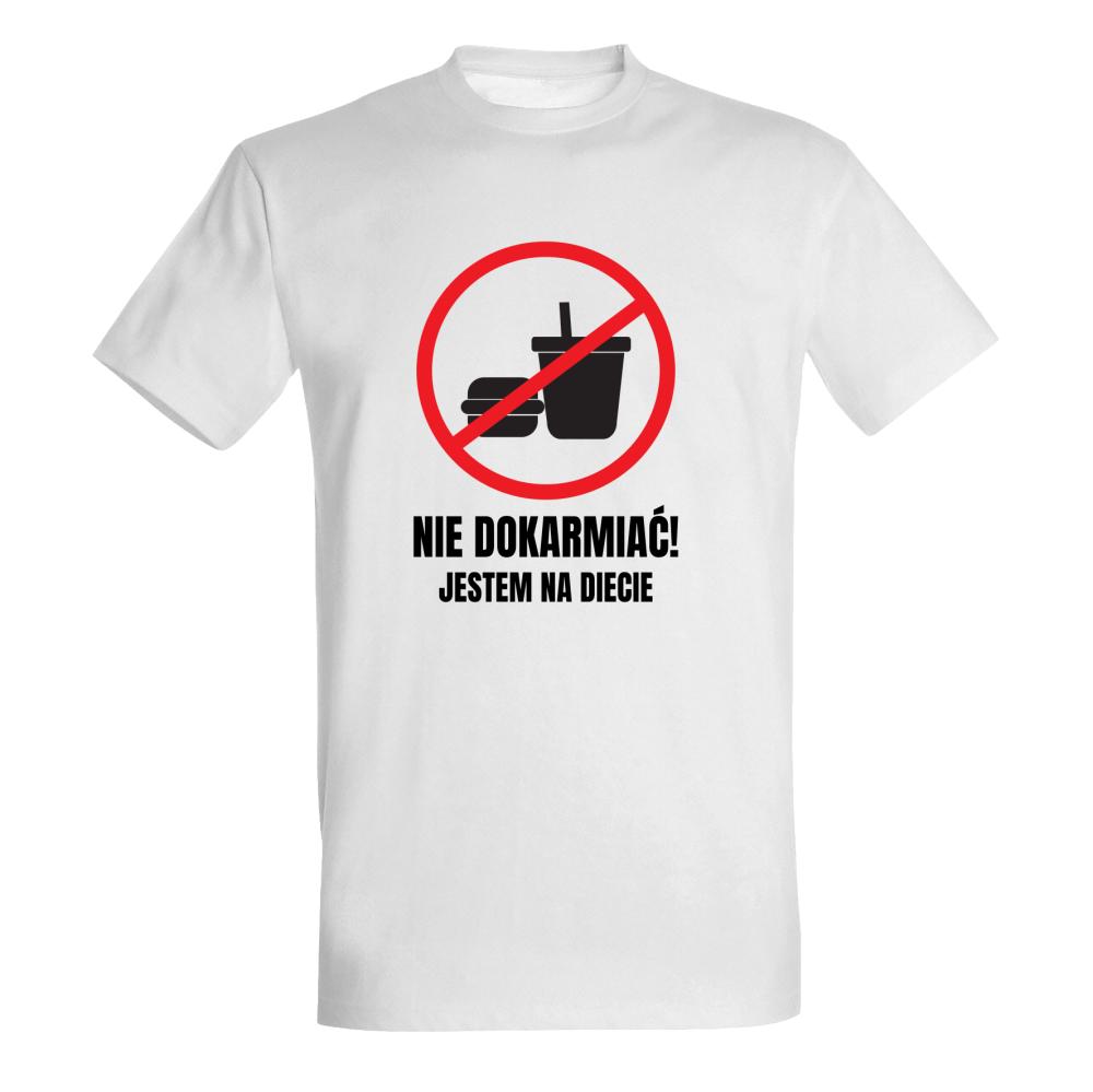 Nie dokarmiać, jestem na diecie koszulka męska