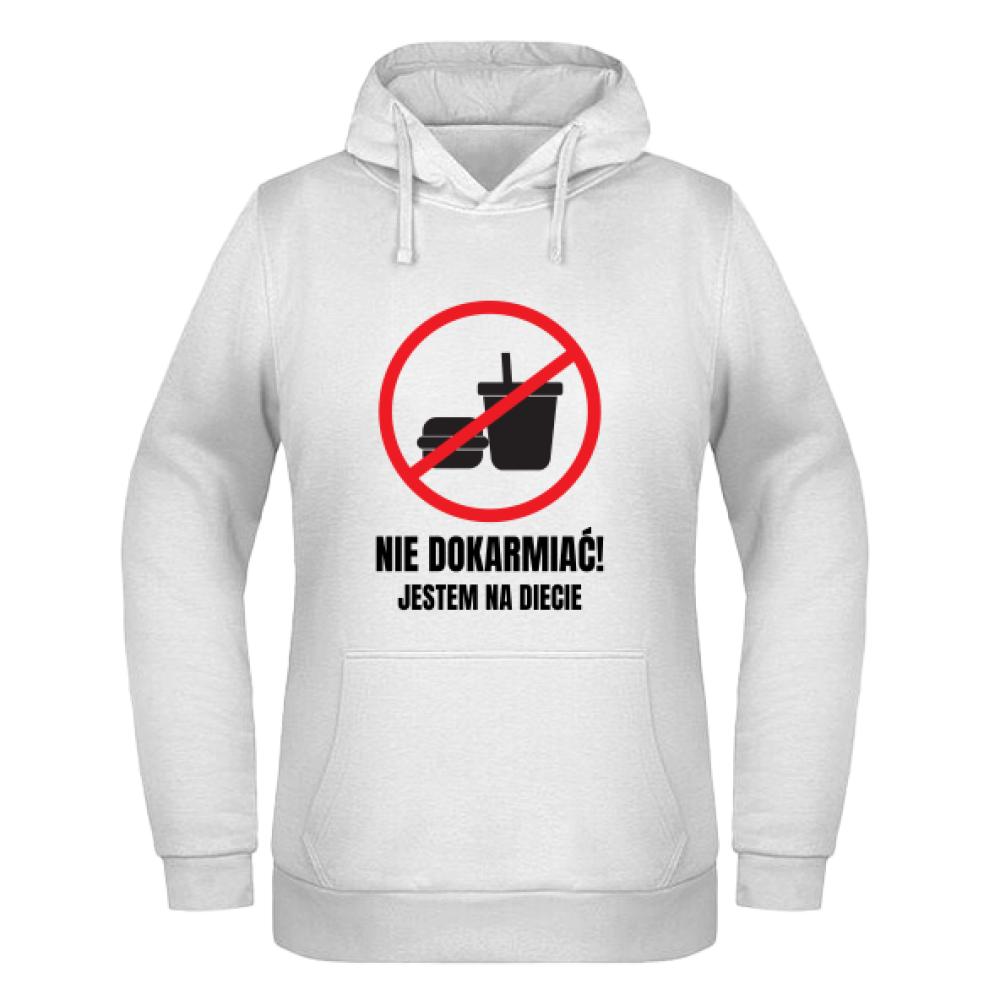 Nie dokarmiać, jestem na diecie bluza damska z kapturem