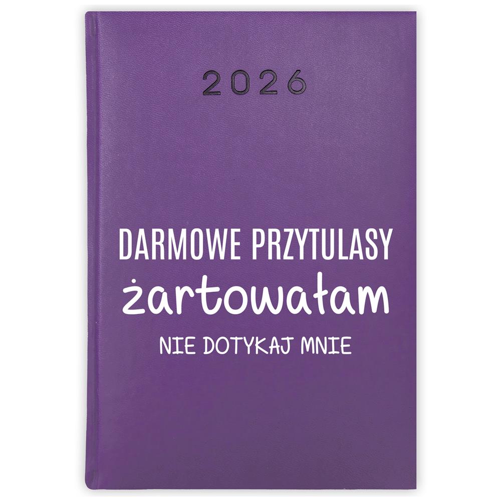 Nie dotykaj mnie kalendarz książkowy a5 2026 kolor fioletowy