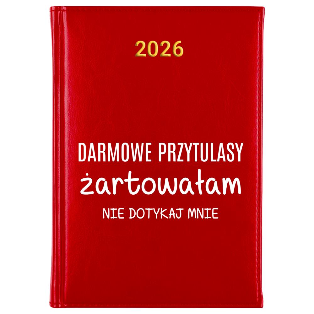 Nie dotykaj mnie kalendarz książkowy a5 2026 kolor red