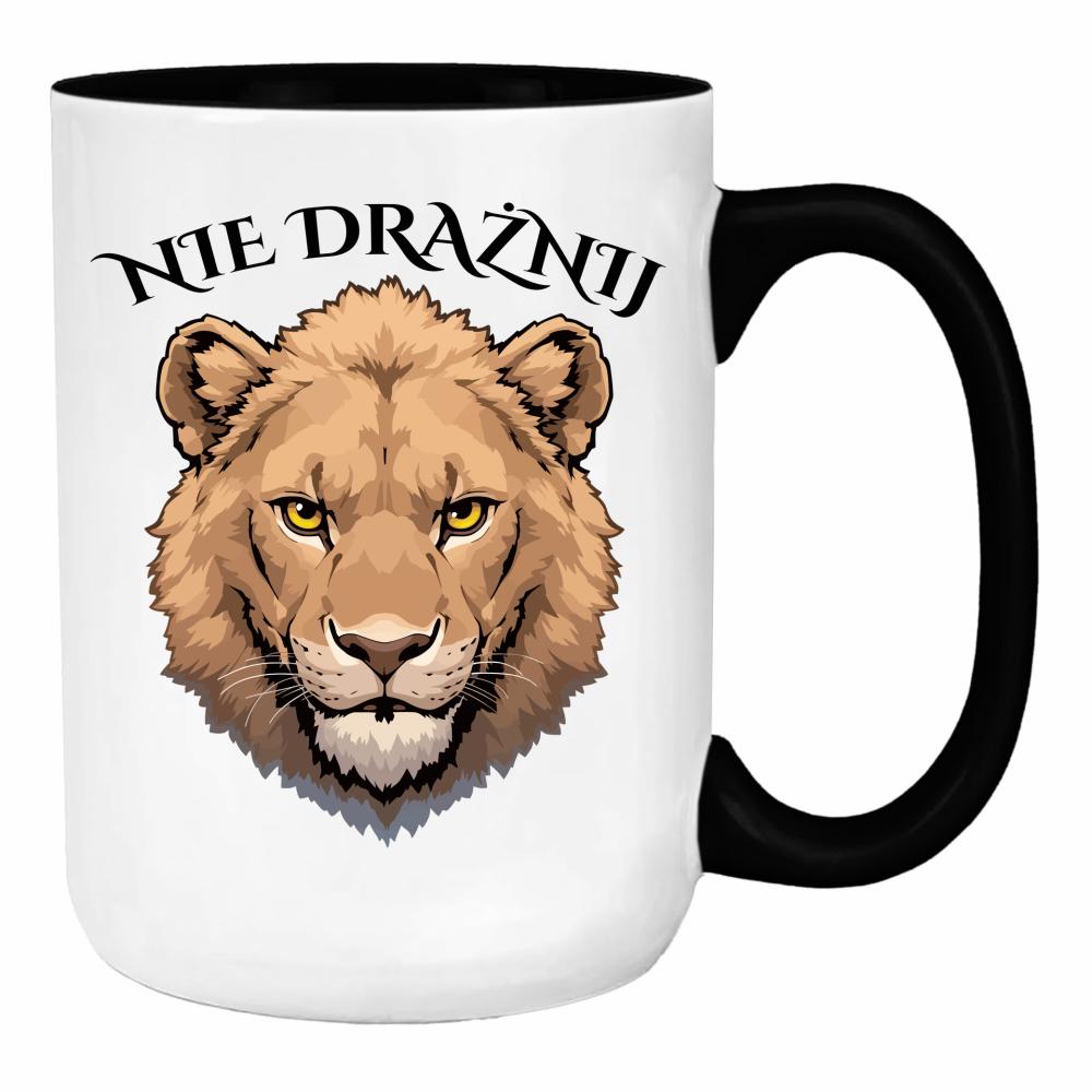 Nie drażnij duży kubek ucho kolor kolor zielony