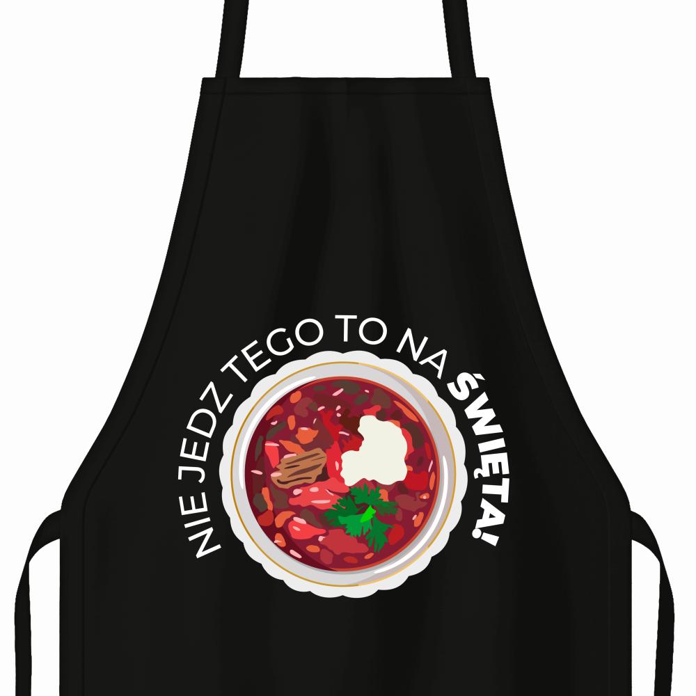 Nie jedz to na święta fartuch