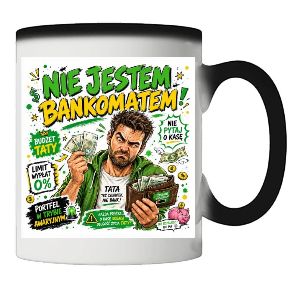 Nie jestem bankomatem kubek magiczny kolor czerwony
