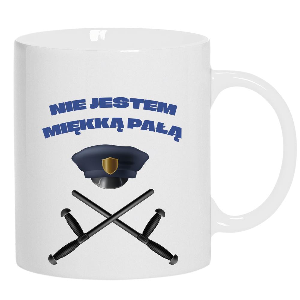 Nie Jestem Miękką Pałą kubek ucho kolor kolor biały